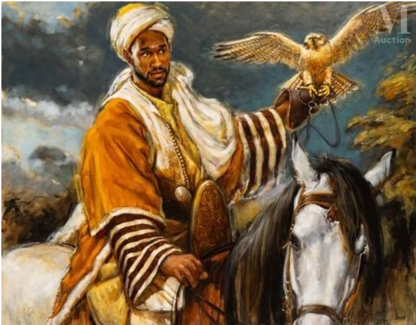 The falconer by Christian Libessart born in 1958 - made in 2010 2