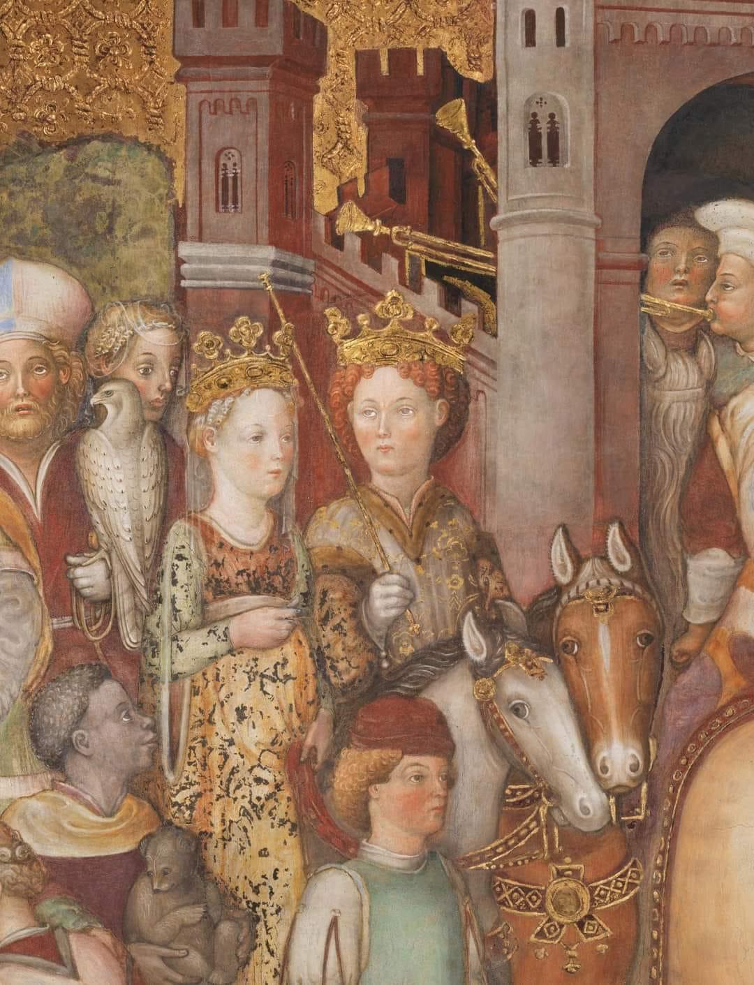 Fresco in the chapel of Theodelinda in the Cathedral of Monza , Italy, XIV century